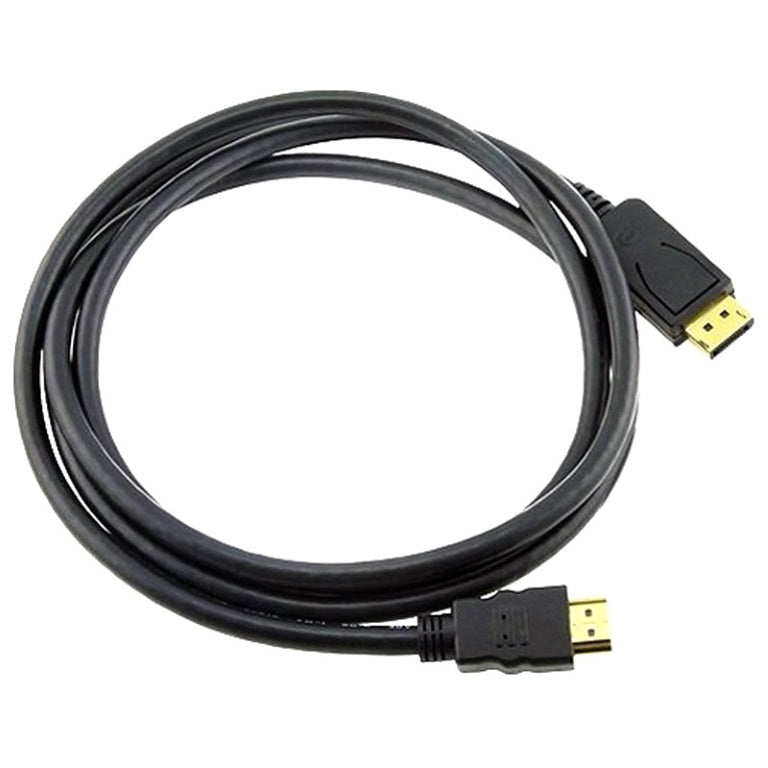 8WARE 2m DisplayPort to HDMI Cable - 20-Pin Male Gold-Plated Connection, RoHS Compliant
