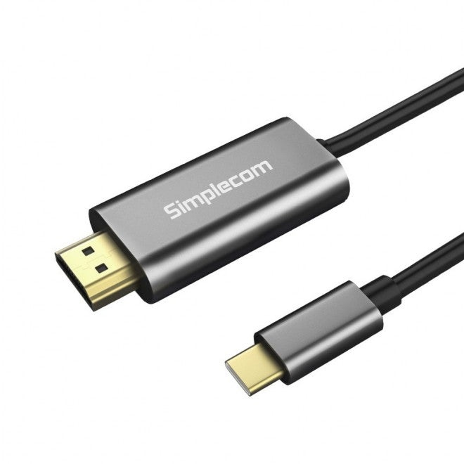 SIMPLECOM DA321 1.8M USB-C to HDMI Cable - 4K@30Hz Video Streaming Adapter