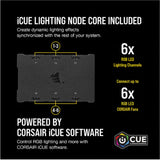 CORSAIR QL140 RGB Dual Fan Kit with Lighting Node Core, ICUE, Anti Vibration, Low-Noise 140 mm Fan Blade, RGB LED PWM Fan 26dBA, 502 CFM, 2 Fan Pack - 45-Degree Angle