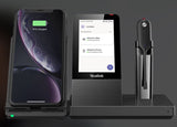 YEALINK WH67 Standard UC DECT Wireless Headset With Touchscreen, Busy light On Headset. All Devices in One. All Connection in One. All Control in One - Top-Down View