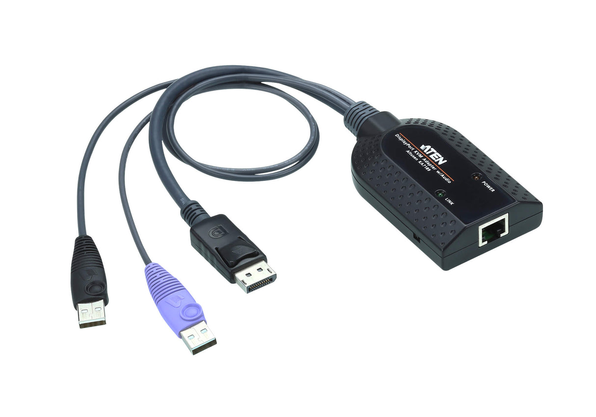 ATEN DisplayPort KVM Adapter Cable with Audio Support & USB Connectivity for KM and KN Series