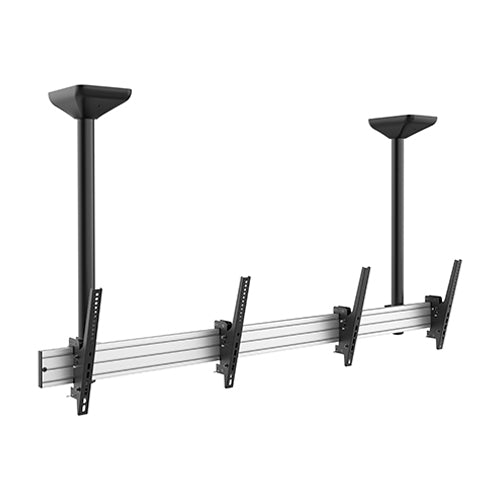 BRATECK Dual Screen Menu Board Ceiling Mount Fit Screen Size 45'-55' Up to 50kg VESA 200x200400x200300x300400x400600x400