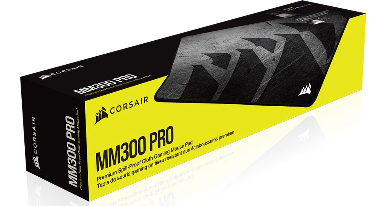 Corsair MM300 PRO Premium Spill-Proof Cloth Gaming Mouse Pad ?? Medium - 360mm x 300mm x 3mm, Graphic Surface