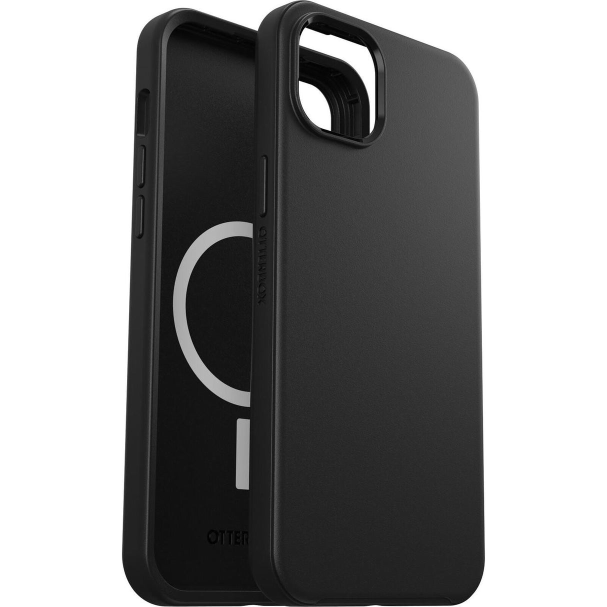 OtterBox Symmetry Series+ Antimicrobial MagSafe Case for iPhone 14 Plus - Sleek Black with Military-Grade Protection