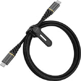 OTTERBOX USB-C To USB-C 1 Meter Fast Charge USB 2.0 / USB PDCable - Premium - Glamour Black( USB C To USB C ) - Proven rugged, tough
