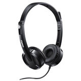 RAPOO H100 Wired Stereo Headsets - HD Voice Rotary Microphone Volume Adjustment 3.5mm - 45-Degree Angle