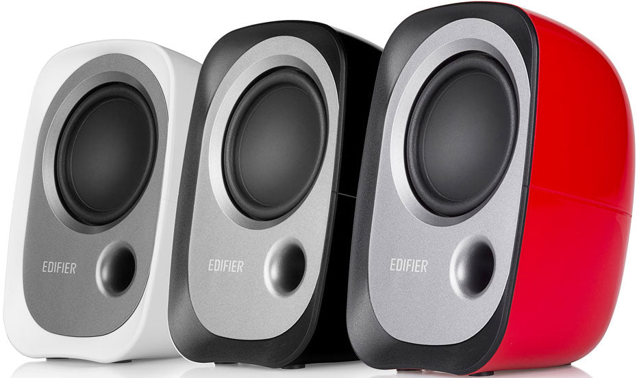 EDIFIER R12U USB-Powered Compact 2.0 Multimedia Speakers (White) - Perfect for Desktop, Laptop, Tablet, and Phone with 3.5mm AUX