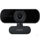RAPOO C260 Webcam FHD 1080P/HD720P, USB 2.0 Compatible Win7/8/10, Mac OS X 10.6 or above, Chrome OS and Android V5.0 or above - Ideal for TEAMS, Zoom - Side View