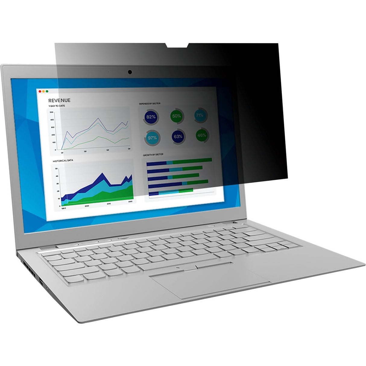 3M 16:9 Privacy Screen Filter for 13.3 Widescreen Laptops with Flip Attach Technology