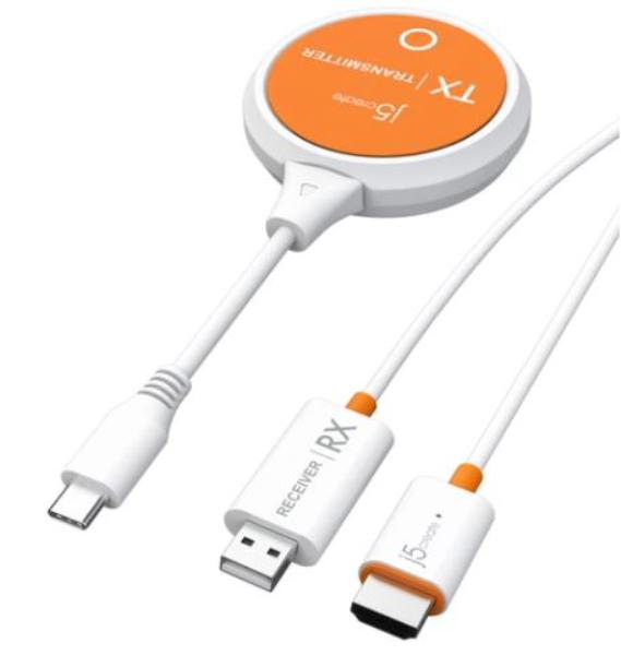 J5create USB-C Wireless HDMI Display Extender for Seamless Presentations from Windows, Chromebook, Android, and Macbook