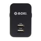 MOKI Micro-USB SynCharge Cable + Car + Wall - Front View
