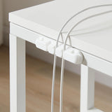 Bedside Table with Power - Chic Look, White - Close-Up Angle