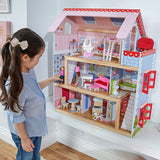 Doll Cottage with Furniture for kids (Model 1) - Side View