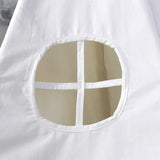 5 Poles Giant Kids Teepee Tent (Natural Canvas) - Rear View