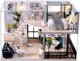 Dollhouse Miniature with Furniture Kit Plus Dust Proof and Music Movement - Cozy time (Valentine's Day Gift Idea)