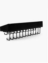 Wall Mount Hanging Jewellery Organiser Holder with 23 Hooks (Black) - Side View