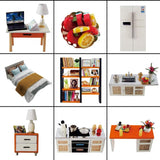 Creative Dollhouse Miniature with Furniture Kit, Dust-Proof Design, and Musical Movement - M9 (1:24 Scale) - Side View