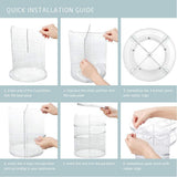 360 Degree Rotation Makeup Organizer Adjustable with Multifunction Cosmetic Storage Box - Close-Up Angle