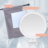 20X Magnifying Hand Mirror Two Sided Use for Makeup Application, Tweezing, and Blackhead/Blemish Removal (15 cm) - Front View