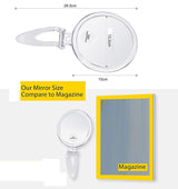 20X Magnifying Hand Mirror Two Sided Use for Makeup Application, Tweezing, and Blackhead/Blemish Removal (15 cm) - 45-Degree Angle