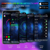 12M LED Strip Lights Rope Light for Bedroom and Home (5050 Lights Strip App with Remote Control) - Close-Up Angle