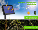 200 LED Solar-Powered Waterproof Fairy Lights with 8 Modes for Outdoor Home and Garden Decoration - Top-Down View