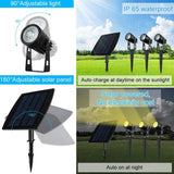 3 x LED Spotlights Powered Solar Garden Lights Outdoor Waterproof (Warm White) - Side View