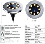 8 Pack LED Solar Pathway Lights Outdoor Solar Ground Lights (Warm White), LED Lights