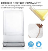 14 Pieces Airtight Food Storage and BPA Free Plastic with Easy Lock Black Lids Labels for Kitchen - Top-Down View
