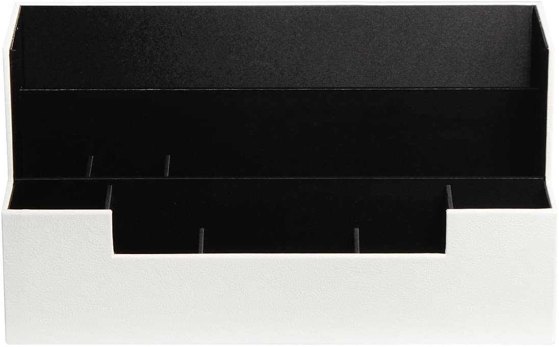 Modern Multi-Functional Desk Organizer Caddy (White)