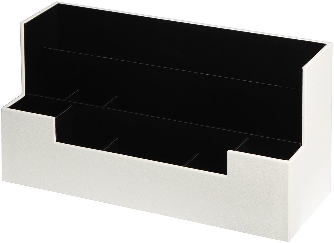 Modern Multi-Functional Desk Organizer Caddy (White)