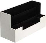 Modern Multi-Functional Desk Organizer Caddy (White) - Top-Down View
