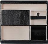 Valet Tray Leather Multi Catch Storage Box for Jewellery Accessories, Keys, Phone, Wallet, Coin, Jewellery (Black) - Side View