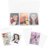 100 Packs Photocard Sleeves, 200Microns Kpop (Sealable) - 45-Degree Angle