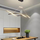 Modern LED Chandelier Lighting Lamps Bedroom Kitchen (Black, L80cm Pendant) - 45-Degree Angle