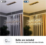 Modern Crystal Chandelier Firework, 12 Lights - Front View