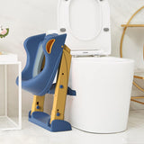 Potty Training Seat Step, Stool Ladder, Kids Boys Girls (Yellow) - Top-Down View
