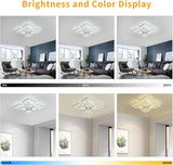Modern LED Ceiling Light Dimmable with Remote Control - Rear View