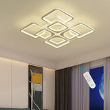 Modern LED Ceiling Light Dimmable with Remote Control - Close-Up Angle
