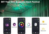 Star Projector Galaxy Light Bedroom connected with Alexa and Google Home - 45-Degree Angle