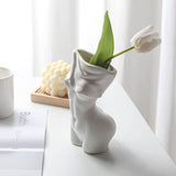 Feminine Body Vase Ceramic Home Decor - 45-Degree Angle