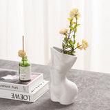Feminine Body Vase Ceramic Home Decor - Rear View