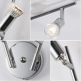Modern 4 Light Track Lighting Kit LED (Chrome) - Rear View