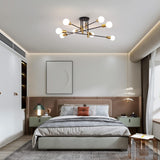 Modern Black Gold Ceiling Light 8 Lights - Extra Image