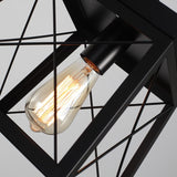 Farmhouse Pendant Light Rustic Lantern Chandelier Black - Extra Image