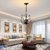 Crystal Chandeliers Lighting, 3 Light, Vintage - Front View