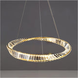 Modern Crystal Flushmount Chandeliers, Remote Control - Side View