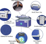 Locking Combination Medicine Box (Blue/Large) - Top-Down View