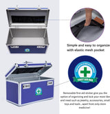 Locking Combination Medicine Box (Blue/Large) - 45-Degree Angle