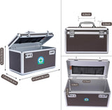 Portable Combination Medicine Box (Coffee/Large) - Front View